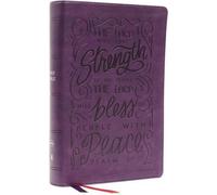 Nkjv, Bible de référence à colonnes centrales avec impression géante, collection de couvertures avec illustrations, Leathersoft, violet, lettres rouges, impression confortable