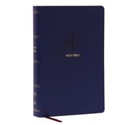NKJV, Bible de référence avec fin de verset, format personnel à gros caractères, Leathersoft, bleu, lettres rouges, indexation au pouce, impression confortable : Sainte Bible, Nouvelle version du roi