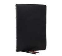 Nkjv Bible: Single-Column Verse-By-Verse W/ 72,000 Cross-References, Black Goatskin Leather, Premier Collection, Comfort Print: New King James Version