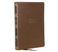 Nkjv, Compact Center-Column Reference Bible, Brown Leathersoft, Red Letter, Comfort Print (Thumb Indexed)
