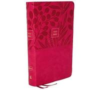 Nkjv, End-Of-Verse Reference Bible, Personal Size Large Print, Leathersoft, Pink, Thumb Indexed, Red Letter, Comfort Print