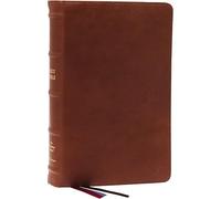 Nkjv, End-Of-Verse Reference Bible, Personal Size Large Print, Premium Goatskin Leather, Brown, Premier Collection, Red Letter, Comfort Print