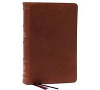 NKJV EndofVerse Reference Bible Personal Size Large Print Premium Goatskin Leather Brown Premier Collection Red Letter Comfort Print by Thomas Nelson Thomas Nelson (Auteur)
