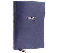 NKJV Foundation Study Bible Large Print Leathersoft Blue Red Letter Thumb Indexed Comfort Print by Thomas Nelson Thomas Nelson (Auteur)