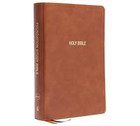 Nkjv, Foundation Study Bible, Large Print, Leathersoft, Brown, Red Letter, Comfort Print