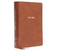 Nkjv, Foundation Study Bible, Large Print, Leathersoft, Brown, Red Letter, Thumb Indexed, Comfort Print