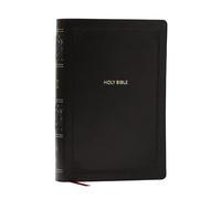NKJV Giant Print End-of-Verse Reference Bible, Black Leathersoft, Red Letter, Comfort Print: Holy Bible