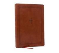 Nkjv Giant Print End-Of-Verse Reference Bible, Brown Leathersoft, Red Letter, Comfort Print