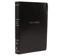 NKJV Holy Bible, Giant Print Center-Column Reference Bible, Black Leather-look, 72,000+ Cross References, Red Letter, Comfort Print: New King James Version