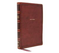 NKJV Holy Bible, Giant Print Thinline Bible, Brown Leathersoft, Red Letter, Comfort Print: New King James Version