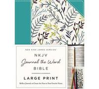 Nkjv, Journal The Word Bible, Large Print, Blue Floral Cloth, Red Letter Edition