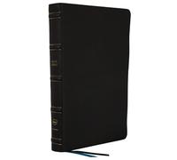 Nkjv, Large Print Thinline Reference Bible, Blue Letter, Maclaren Series, Genuine Leather, Black, Comfort Print