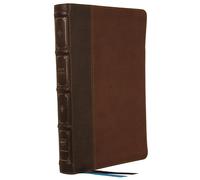 Nkjv, Large Print Thinline Reference Bible, Blue Letter, Maclaren Series, Leathersoft, Brown, Comfort Print
