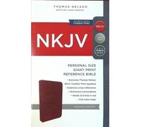 NKJV, Personal Size Bible, Giant Print, Leathersoft, Burgundy, Red Letter, Comfort Print