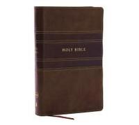 Nkjv Personal Size Large Print Bible With 43,000 Cross References, Brown Leathersoft, Red Letter, Comfort Print (Thumb Indexed)