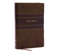 Nkjv Personal Size Large Print Bible With 43,000 Cross References, Brown Leathersoft, Red Letter, Comfort Print