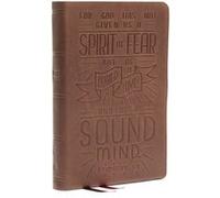 Nkjv, Personal Size Reference Bible, Verse Art Cover Collection, Genuine Leather, Brown, Red Letter, Thumb Indexed, Comfort Print