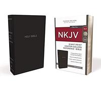 NKJV Holy Bible Giant Print CenterColumn Reference Bible Black Leatherlook 72000 Cross References Red Letter Comfort Print New King James Version by Thoma Thomas Nelson (Auteur)