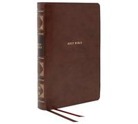 NKJV, Reference Bible, Classic Verse-by-Verse, Center-Column, Leathersoft, Brown, Red Letter, Comfort Print: Holy Bible, New King James Version