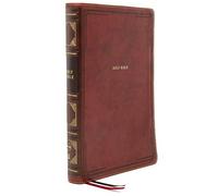 Nkjv, Reference Bible, Super Giant Print, Leathersoft, Brown, Red Letter Edition, Comfort Print