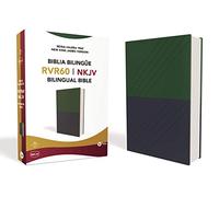 NKJV/RVR60, Bilingual Bible, Leathersoft, 2-Tones Green and Blue / NKJV/RVR60, Biblia Bilingüe, Leathersoft, dos tonos Verde y Azul