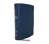 Nkjv, Single-Column Reference Bible, Genuine Leather, Blue, Comfort Print