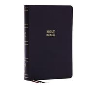 NKJV, Single-Column Reference Bible, Verse-by-verse, Black Bonded Leather, Red Letter, Comfort Print