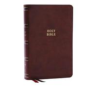 NKJV, Single-Column Reference Bible, Verse-by-verse, Brown Leathersoft, Red Letter, Comfort Print