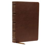 Nkjv, Single-Column Wide-Margin Reference Bible, Leathersoft, Brown, Red Letter, Comfort Print