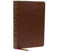 Nkjv, Single-Column Wide-Margin Reference Bible, Leathersoft, Brown, Red Letter, Thumb Indexed, Comfort Print