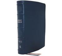 NKJV SingleColumn Reference Bible Genuine Leather Blue Comfort Print by Thomas Nelson Thomas Nelson (Auteur)