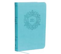 Bible – New King James Version – Thinline compact Leathersoft bleu, texte rouge, Comfort Print