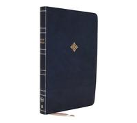 NKJV, Thinline Bible, Large Print, Leathersoft, Blue, Red Letter, Comfort Print: Holy Bible, New King James Version