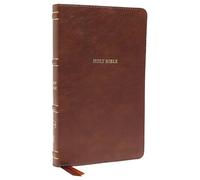 NKJV, Thinline Bible, Leathersoft, Brown, Red Letter, Comfort Print: Holy Bible, New King James Version