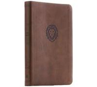 Bible NKJV New King James – édition jeunesse Thinline, Leathersoft marron, texte rouge