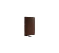Nkjv, Thinline Reference Bible, Large Print, Premium Goatskin Leather, Brown, Premier Collection, Comfort Print