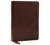 NKJV Word Study Reference Bible Leathersoft Brown Red Letter Thumb Indexed Comfort Print by Thomas Nelson Thomas Nelson (Auteur)