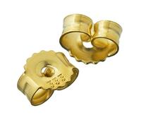 NKlaus 1 paire 333 or jaune 8 carats or 5,5mm Contre-clous pour boucles d'oreilles Bouchons d'oreilles Pousettes Ecrou d'oreille Papillon Fermeture Trou : 1,1mm 4748