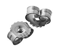 NKlaus 1 paire de 333 or blanc 8 carats or 5,2mm contre-clous pour boucles d'oreilles bouchons d'oreilles pousettes écrou d'oreille papillon fermeture trou : 1,1mm 4749