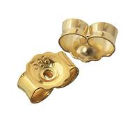 NKlaus 1 paire or jaune 585 or 14 carats 5,2mm contre-clous pour boucles d'oreilles Bouchons d'oreilles Pousettes Ecrou d'oreille Papillon Fermoir Trou : 0,8mm 4822