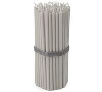 NKlaus - 100x Bougies grises sans suie, fines L 16cm cire de paraffine de qualité 36115