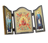 NKlaus 1417 GM du buisson incombustible icône triptyque Neopalimaja Kupina