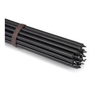 NKlaus - 20x Bougies noires sans gouttes L 24cm Bougie rituelle cire premium paraffine 36128