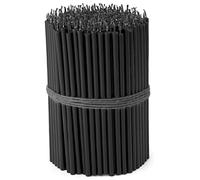 NKlaus - 250x Bougies noires sans suie, fines L 16cm Bougies rituelles en paraffine 36130