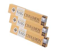 NKlaus 3 bâtons d'encens Golden Nag Cannelle 45 g - Encens Masala roulé à la main avec parfum de cannelle épicée - Idéal pour la méditation, la chaleur et l'ambiance intérieure