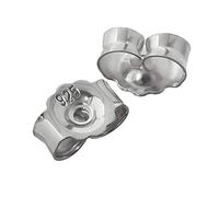 NKlaus 3 paires argent 925 5mm rhodié contre-clou pour boucles d'oreilles Bouchons d'oreilles Pousettes Ecrou d'oreille Papillon Fermeture Trou 0,8mm 2091