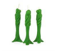 NKlaus - 3x Cire d'Abeille Stella d'Amour - Bougie Figurine Artisanale Verte Rituelle Gouttelettes 36317