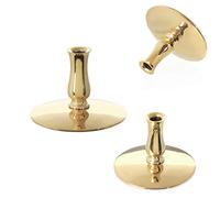 NKlaus 3X Porte-Bougies Laiton doré Chandelier Bougies rituelles Minces en Cire d'abeille jusqu'à Ø6,7mm Chandelier Mariage 6731