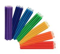 NKlaus 40770 Lot de 49 bougies chakra, 16 cm, en 7 couleurs, à tige colorées, anti-gouttes et sans suie, pour méditation, rituels, yoga et décoration