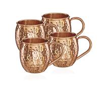 NKlaus 4X gobelets en cuivre Pur 100% Ayuverda Tasse en cuivre Ovale Moscow Mule 500ml 11261